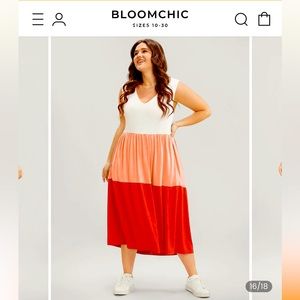 Colorblock Contrast Sleeveless Pocket Ruffle Hem Tank Dress